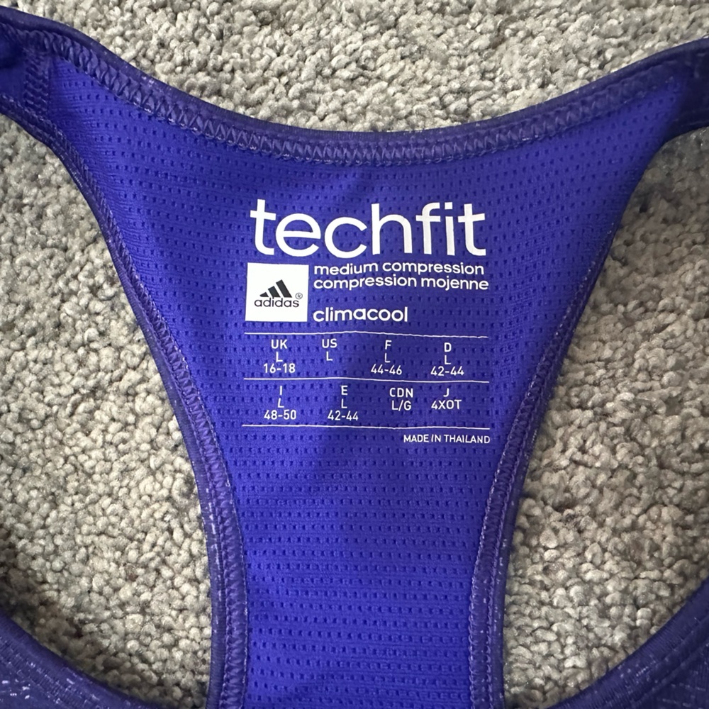 Adidas | Tech Fit Medium Compression Sports Bra S… - image 3